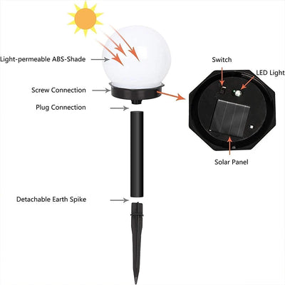 Solar Outdoor Garden Ball Light