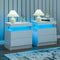 Cubehom LED Nightstand Set of 2 – Modern Bedside Tables with Drawers