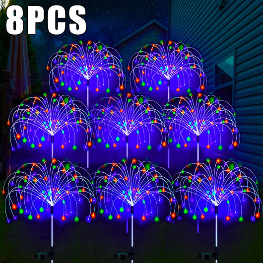 Solar Firework LED Garden Lights Waterproof Outdoor Pathway Yard Decorative Fairy Lights