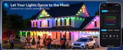 Smart RGBIC Permanent Outdoor Lights – 50ft / 100ft / 150ft LED String Lighting