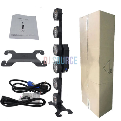 2-Pack 6×50W COB RGB Amber Linear Stage Light – DMX Wall Wash & Strobe