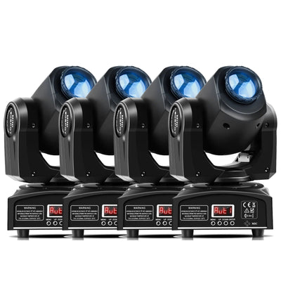 4PCS 30W RGBW Moving Head Gobo Light – DMX512 Stage & DJ Lighting