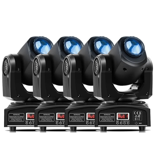4PCS 30W RGBW Moving Head Gobo Light – DMX512 Stage & DJ Lighting