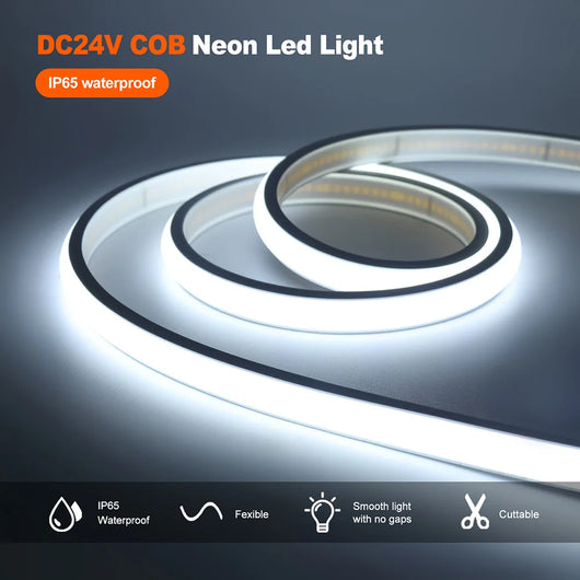 IP68 COB LED Neon Strip – 320 LEDs/m Waterproof Linear Light