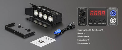 200W COB LED Par Light – DMX512 Cold White Stage Wash