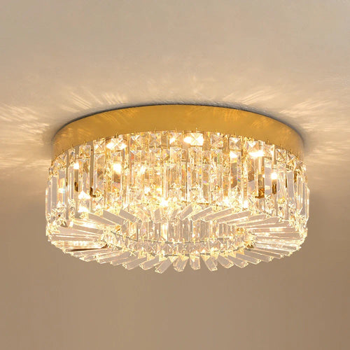 Gold Luxury Crystal Ceiling Lamp Living Room Modern Chandeliers Decoration LED Ceiling Lights Lighting Fixture Diameter 40/50cm