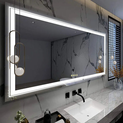 Frameless LED Bathroom Mirror – Fogless Modern Design | Replace
