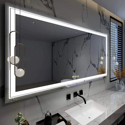 Frameless LED Bathroom Mirror – Fogless Modern Design | Replace