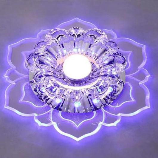 9W Crystal Petal LED Ceiling Light – Modern Flush Mount Ceiling Lamp for Kitchen, Hallway & Bedroom
