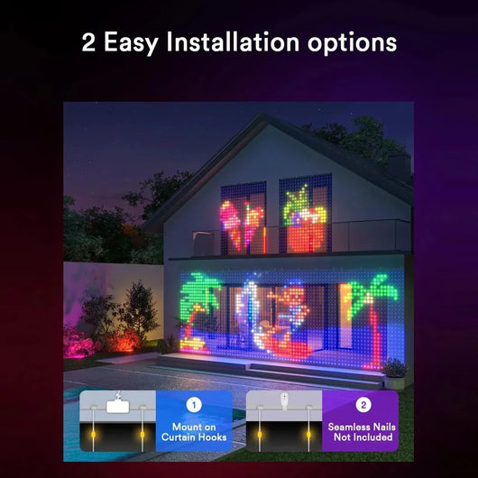 Smart RGB Curtain Lights – 400–800 LED Music Sync Fairy Lights