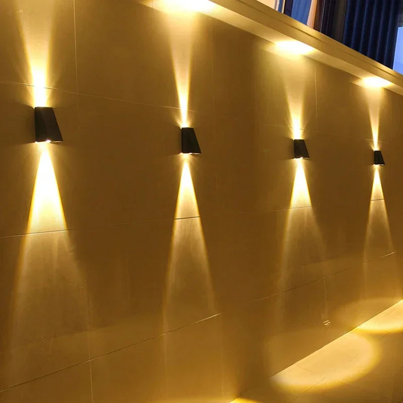 Outdoor Solar Lights Sunlight Garden Fence Outdoor Solar Lights Solar Stair Lights Up and Down Courtyard Street Modern Wall Lamps