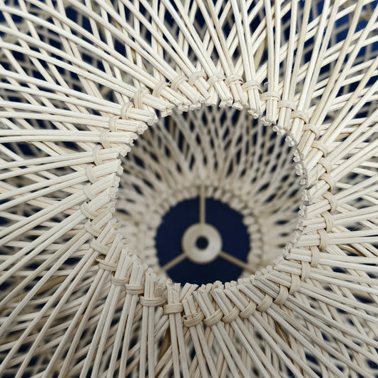 40cm Handcrafted Rattan Pendant Light – Natural Wicker Ceiling Lamp