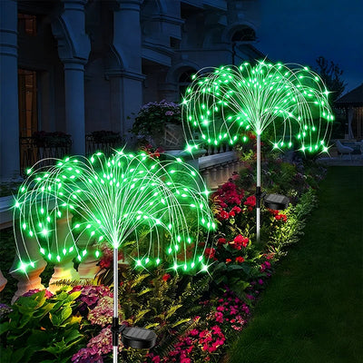 Solar LED Fairy Lights Outdoor Waterproof Garden Firework Lights for Yard Patio Pathway Decor