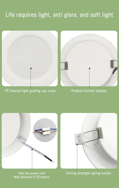 Recessed LED Downlight – Universal Voltage 110–240V