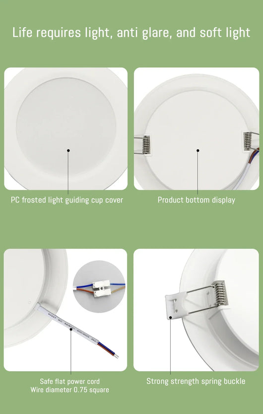 Recessed LED Downlight – Universal Voltage 110–240V