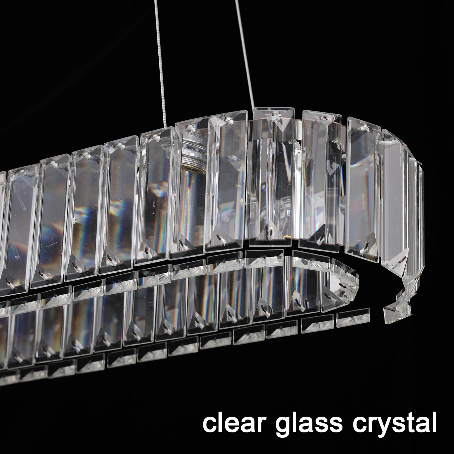 Modern Nordic Crystal LED Pendant Light with Remote Color Control