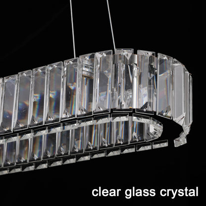 Modern Nordic Crystal LED Pendant Light with Remote Color Control