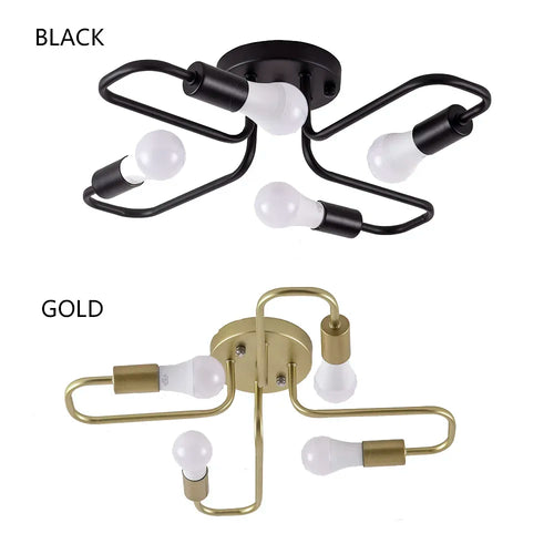 Modern 4-Light LED Ceiling Chandelier