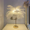 Rechargeable Ostrich Feather LED Table Lamp with Touch Control for Bedroom, Bedside & Modern Home Décor