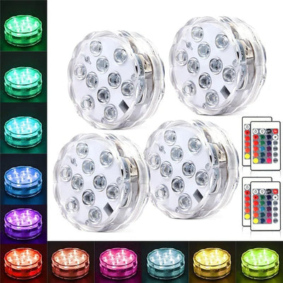 Submersible Led Lights With Remote Battery Operated Underwater Pond Bathtub Hot Tub Spa Swimming Pool Fountain Vases Fish Tank