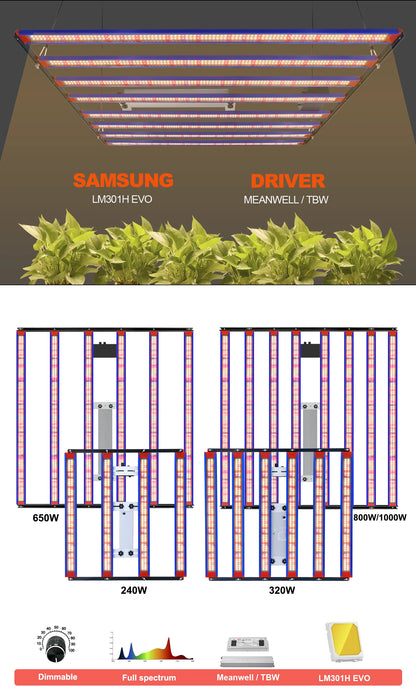 1000W / 1500W / 2000W LED Grow Light