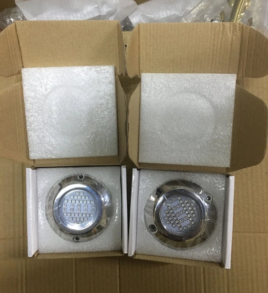120W RGBW Marine LED Underwater Light – IP68 316L Stainless Yacht & Pool Lamp