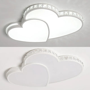 Heart-Shaped LED Ceiling Light – Modern Crystal Design