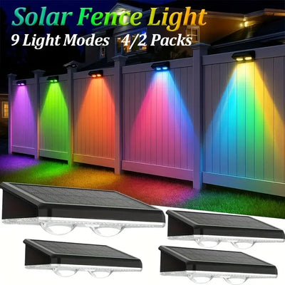 Solar Fence Decorative Lights – RGB Outdoor Smart Lighting