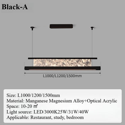 Italian Modern Luxury Linear LED Chandelier with Minimalist Designer Style