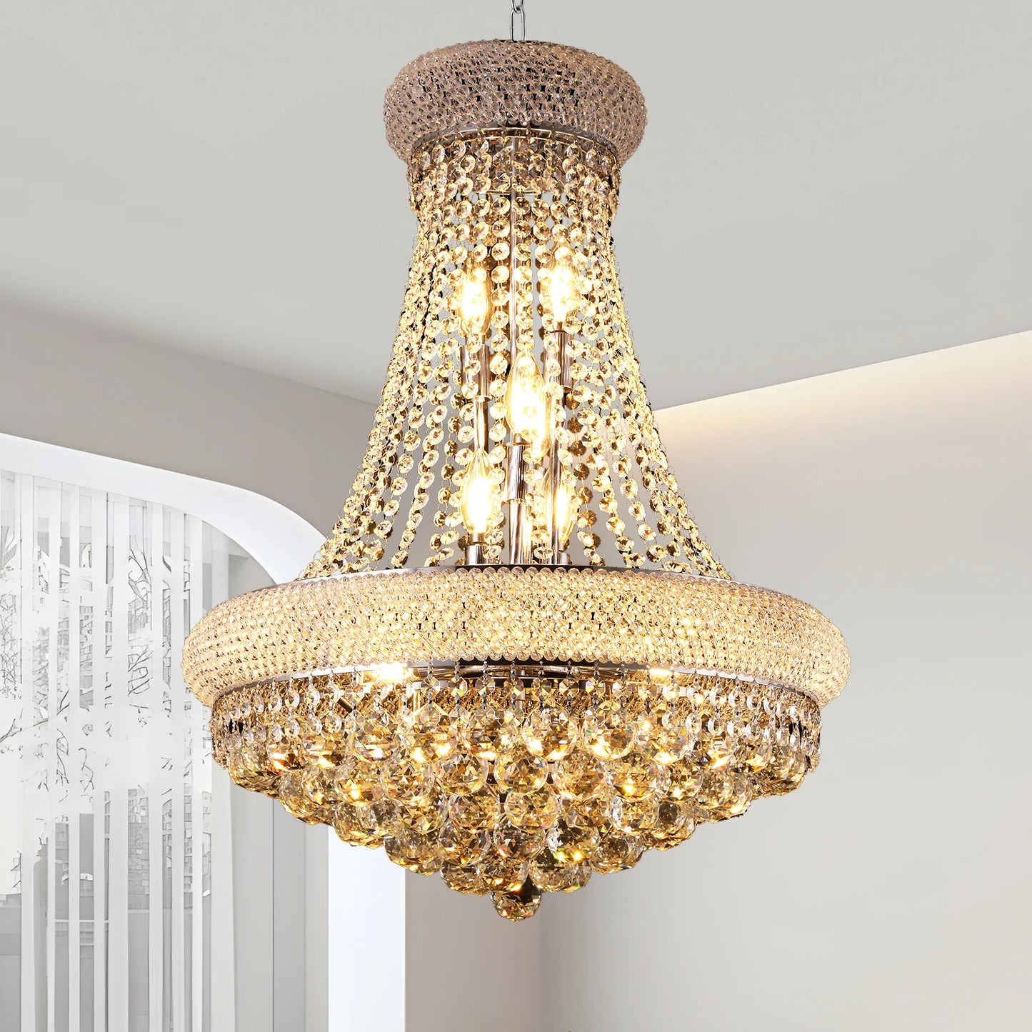 Modern Luxury Glass Stone LED Pendant Light with High-Lumen Output