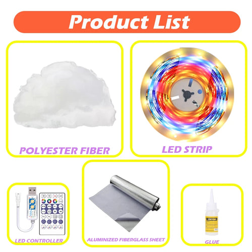 RGB 3D Thundercloud Light – Smart LED Cloud Lamp