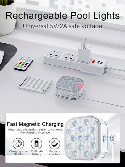 Rechargeable LED Underwater Pool Light