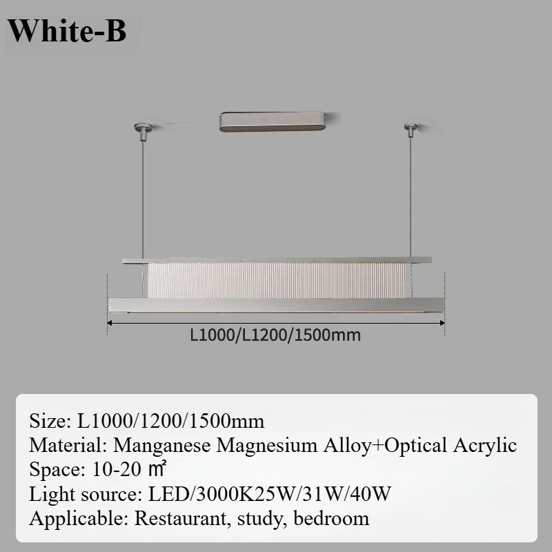 Italian Modern Luxury Linear LED Chandelier with Minimalist Designer Style