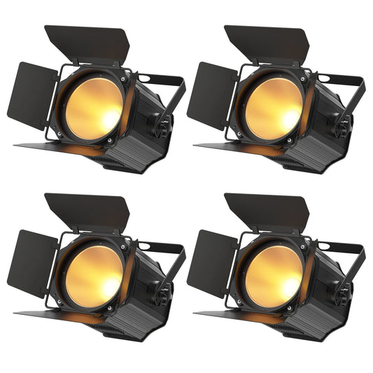 200W Dual Color COB Par Lights with Barn Doors
