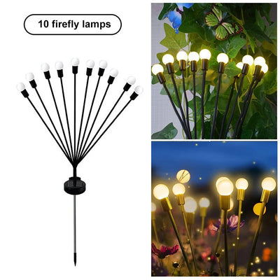 Solar Firefly Lights Outdoor Waterproof Garden Swaying LED