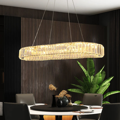 Modern Nordic Crystal LED Pendant Light with Remote Color Control