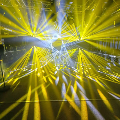 2-Pack 150W LED Moving Head Beam Lights with Prism & Gobo – DMX Stage Lighting