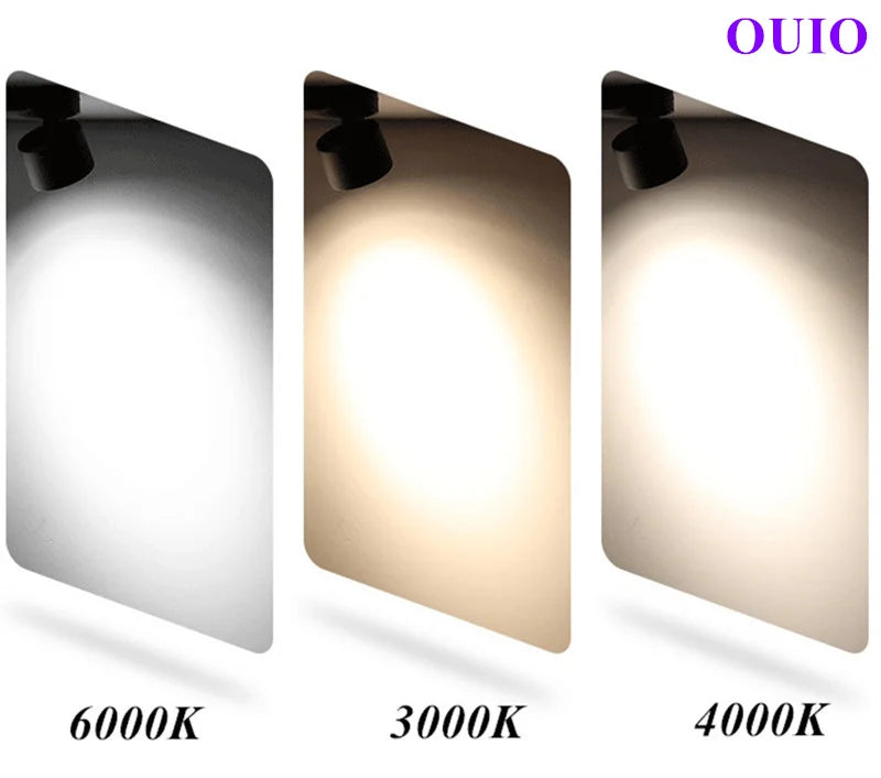 Folding Rotating COB LED Downlight with Adjustable Brightness