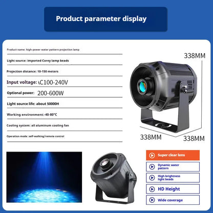 IP65 Waterproof LED Water Ripple Projection Light
