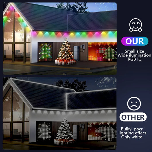 Smart RGBIC Permanent Outdoor Lights – 50ft / 100ft / 150ft LED String Lighting