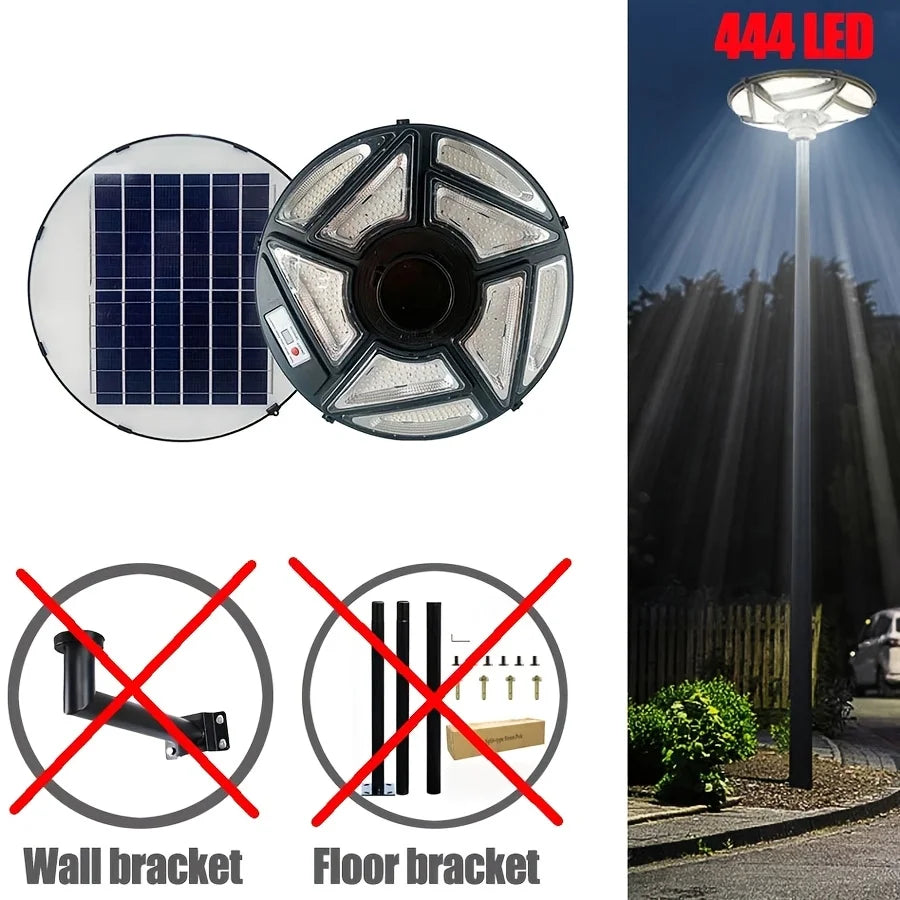 Flying saucer solar lamp, round UFO lamp, villa community square landscape lamp, induction integrated street lamp, courtyard street