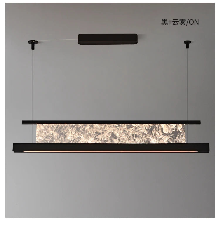 Italian Modern Luxury Linear LED Chandelier with Minimalist Designer Style