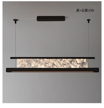 Italian Modern Luxury Linear LED Chandelier with Minimalist Designer Style