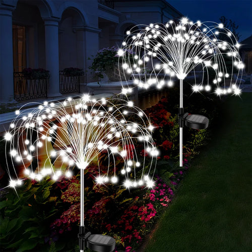 Solar LED Fairy Lights Outdoor Waterproof Garden Firework Lights for Yard Patio Pathway Decor