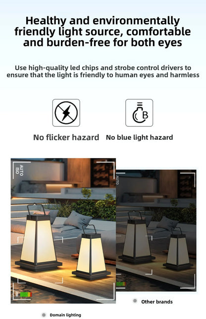 New Outdoor Waterproof Solar Garden Lawn Lamp Camping Balcony Garden Decoration Ambient Light Outdoor Dining-Table Portable Lamp