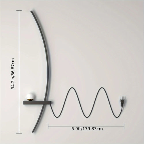 Modern Arc LED Wall Lamps – Sleek Ambient Lighting (2-Pack)
