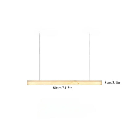 Simple Natural Marble Rectangle Chandelier