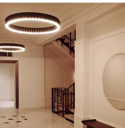 Nordic Led Carousel Pendant Light Luxury Designer Chandelier Lighting Gold Electroplating Restaurant Living Room Decor