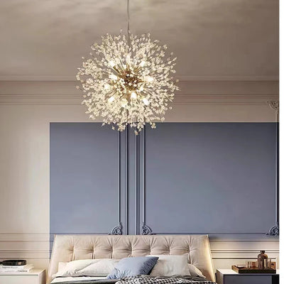 Crystal Fireball LED Pendant Light – Geometric Star Design