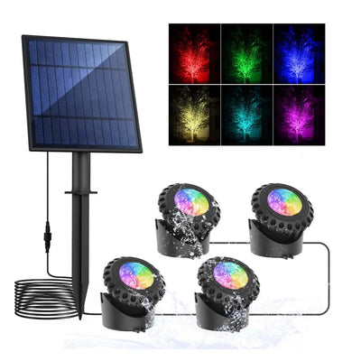 Solar Underwater RGB Light – IP65 Waterproof LED Spotlight